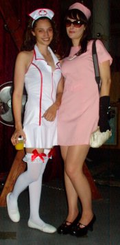 Melo Girls Rachel (Another Naughty Nurse!) and Sara Sioux (Jackie Kennedy) @ Dr. Susan Blocks Erotic Insurgent Masquerade . Photo: Mar
