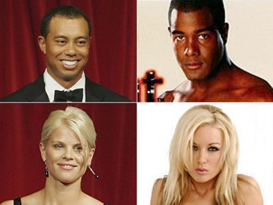 Tiger Woods and Wife Elin Nordegren + Stars of Upcoming Porn Flick "Tiger's Wood" Tyler Knight & Kayden Kross