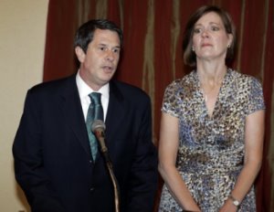 U.S. Senator David Vitter, R-La., and wife Wendy (who looks like she just saw the Ghost of Deborah Jeane)