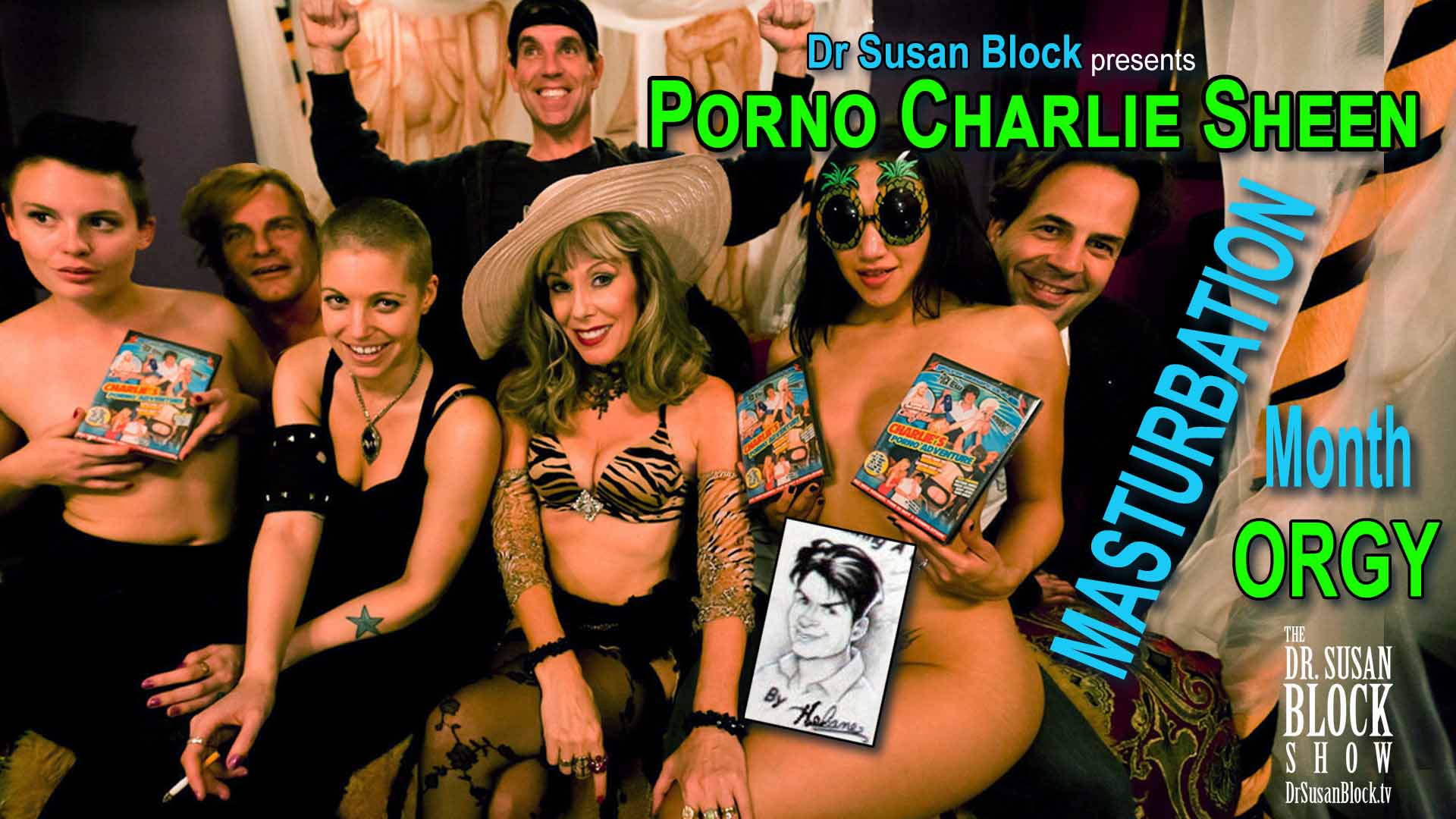 Charlie Sheen Porn - Porno Charlie Sheen Masturbation Month Orgy on DrSusanBlock.tv