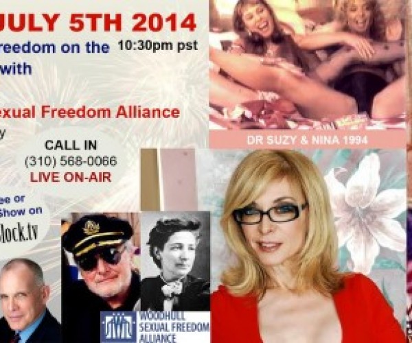NINA HARTLEY & Woodhull Sexual Freedom Foundation on DrSuzy.Tv this Freedom Weekend!