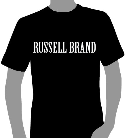 Now available in our shopping mall: The Russell Brand T (sorry, sold out).