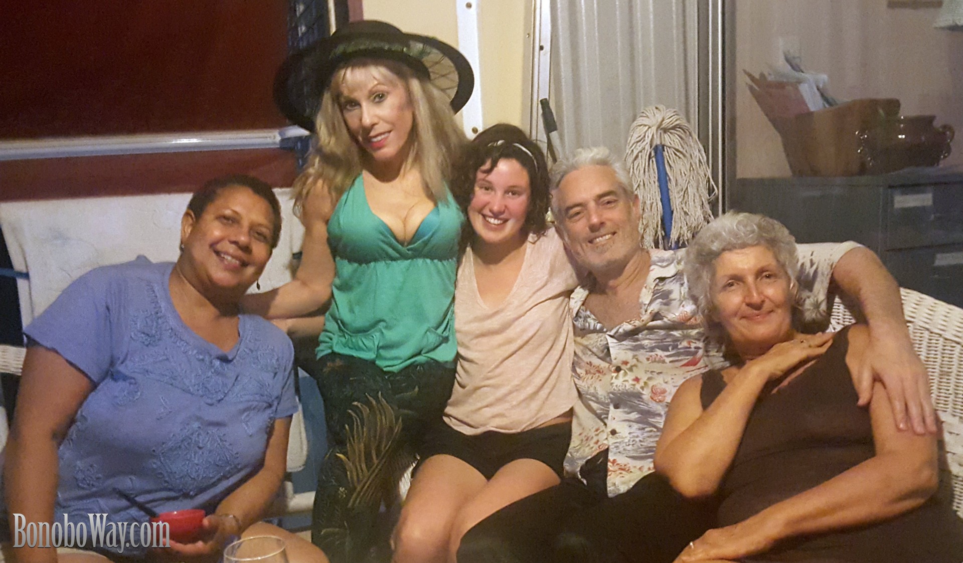 Jet-lagged but happy to be with Maria, Emily, Taber and SerenaGaia in Mayaguez. Photo: Max