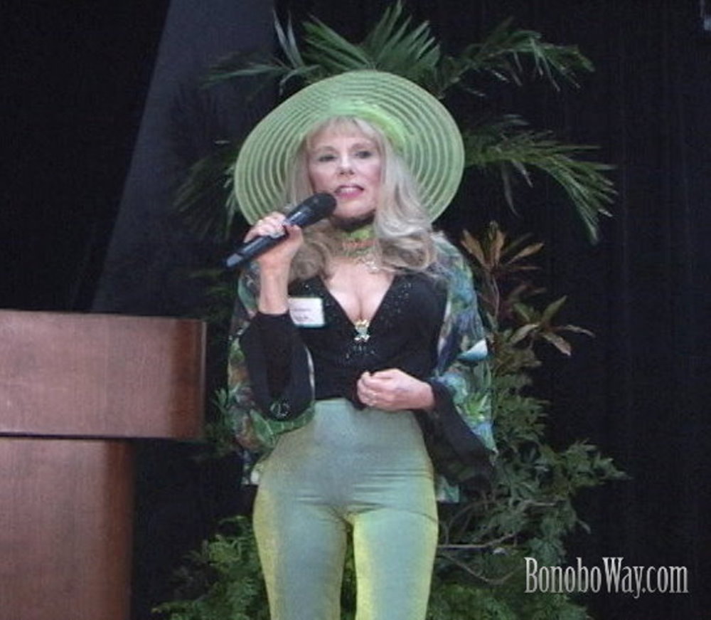 Giving the Keynote address for "Practices of Ecosexuality" at the University of Puerto Rico, Mayaguez. Video photo: Max