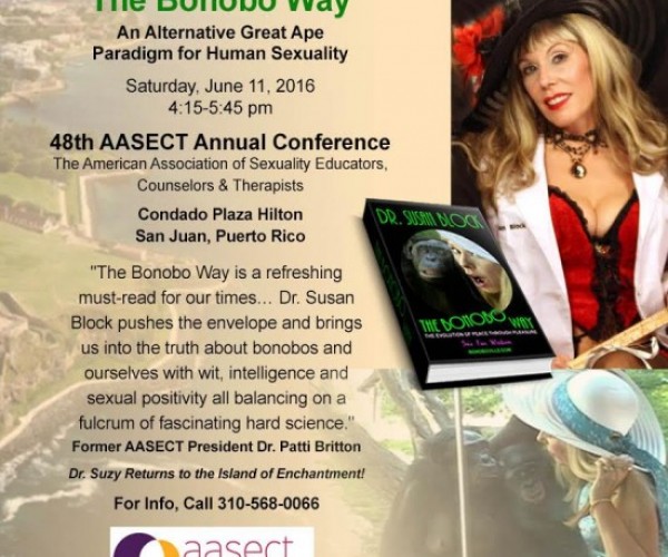 Dr. Susan Block to present the Bonobo Way at AASECT 2016