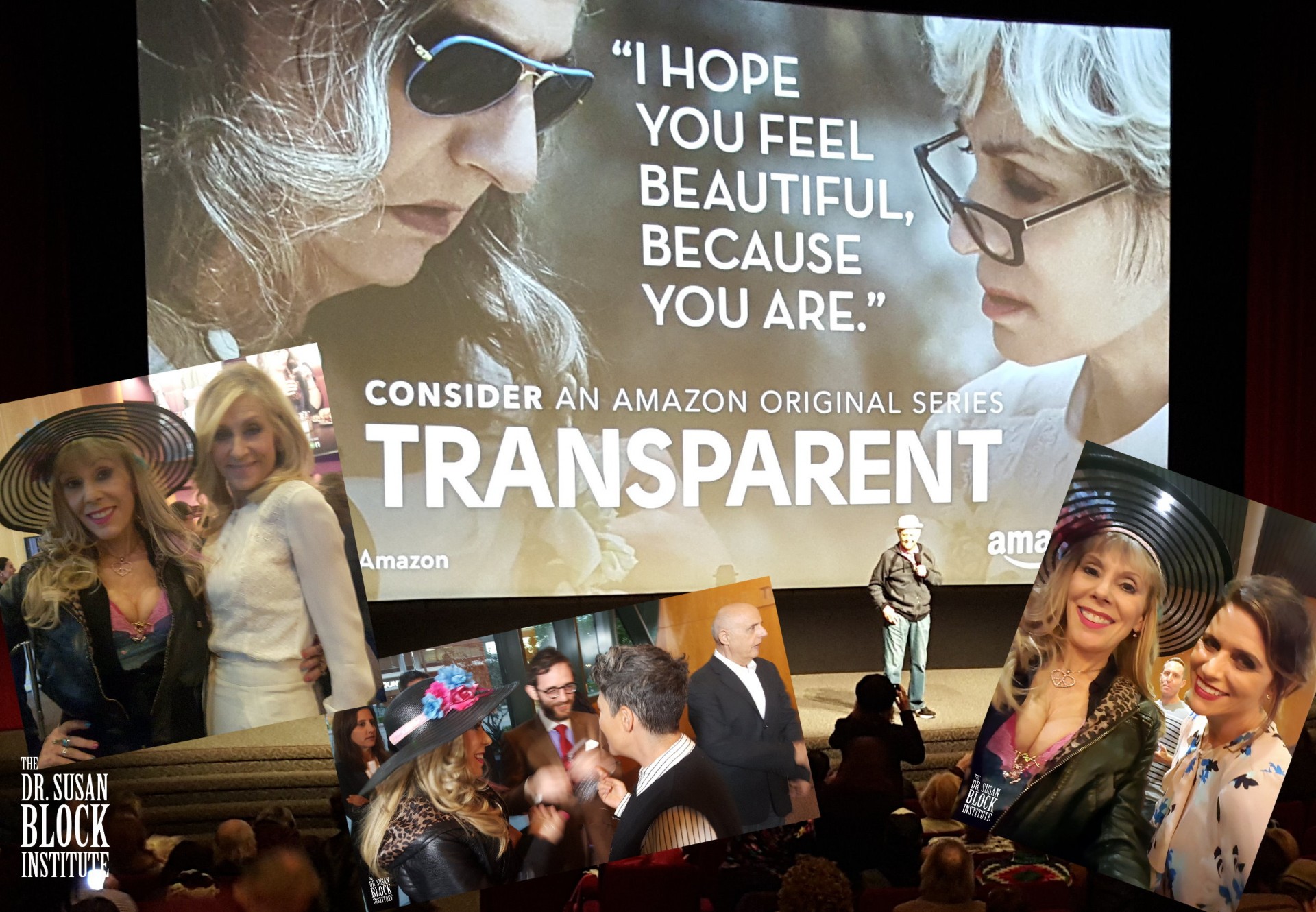 Main Photo: Norman Lear introduces "Transparent" screening at the DGA Theater. Inserts: Dr. Suzy, Judith Light, Luzer Twersky, Jill Soloway, Jeffrey Tambor, Amy Landecker.