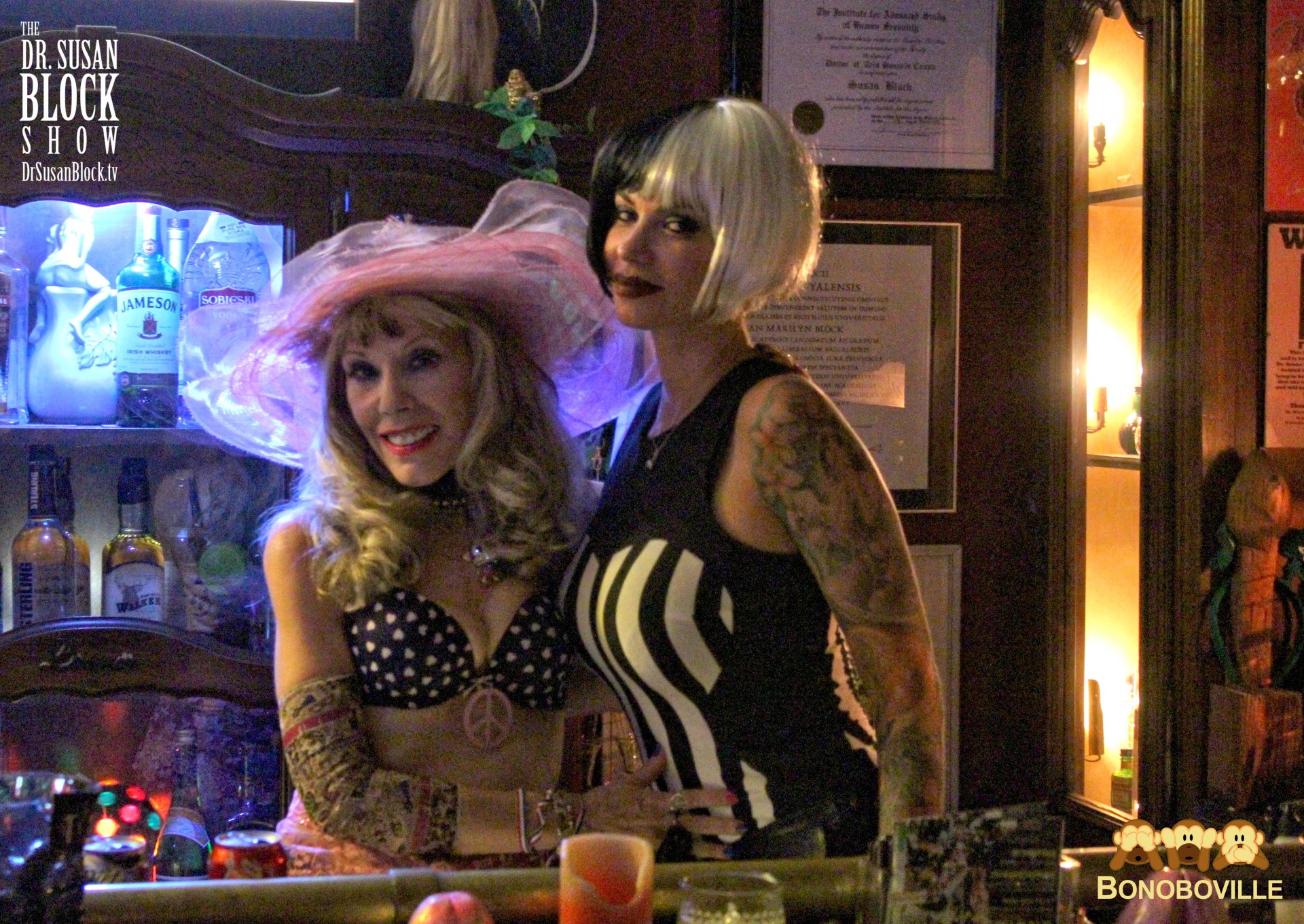 With Shannon, Mistress of the Bonoboville Bar. Photo: Sarah Bella