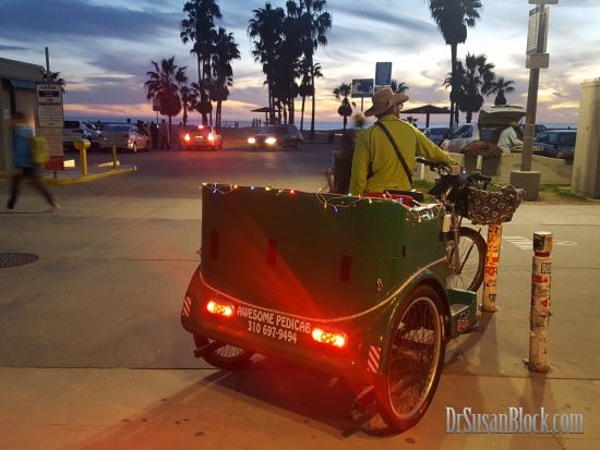 Awesome Pedicab of Venice: silver-haired, golden-aged, decadent and lazy peopleâs solution to walking that damn boardwalk . 