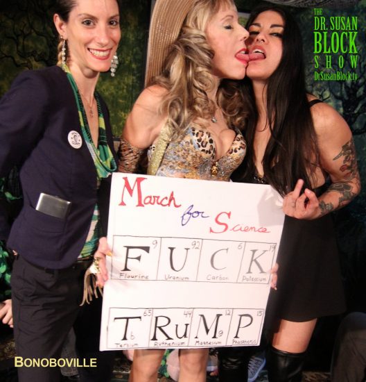 March for Science: FUCK TRUP sign by Del Rey. Photo: Abe