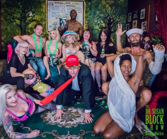 Bonoboville Summit: Gypsy Bonobo, Sheree Rose,Kyle Mason, Kenzie Reeves, Dr. Suzy, tRUMP, Heather Claus, Jacquie Blu, Chef Be*Live, Daniele Watts. Photo: Jux Lii