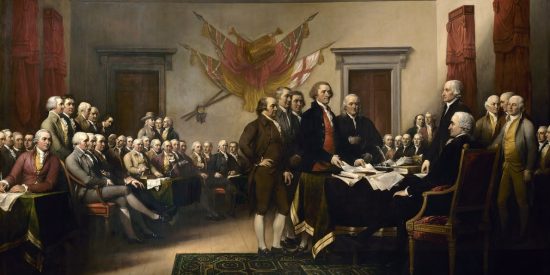 The Signing of the Declaration of Independence on July 2, 1776. Painting: John Trumbull
