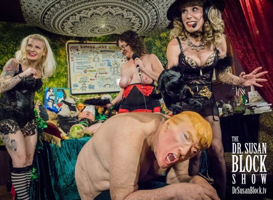 In Bonoboville, Trump must submit to the Pussies. Photo: Jux Lii