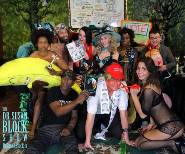 Levitation & Domination this Saturday on DrSuzy-Tv, Amazing Anti-Trumpiversary & Get Set for V-Day, The Bonobo Way: CALL 213-291-9497