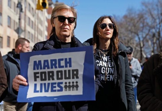 Paul McCartney at the March for Our Lives in New York