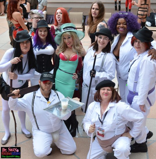 Alice in Bondageland cosplay-spoofs "A Clockwork Orange." Photo: Hugo Flores