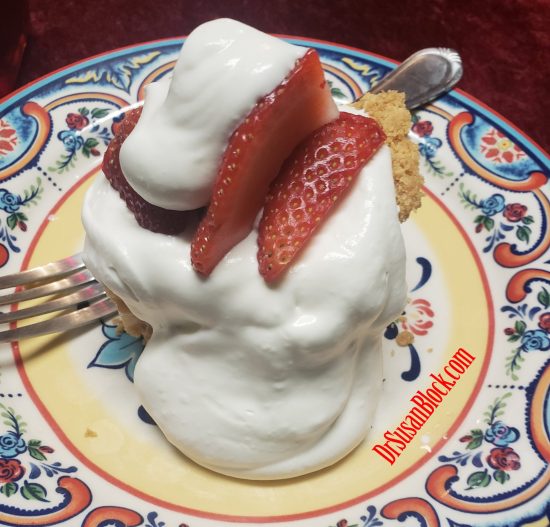 Clemmy's ridiculously delicious vegan strawberry shortcake.