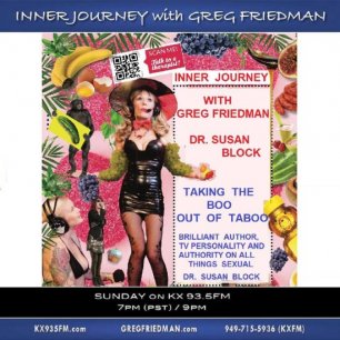 Take the BOO out of Taboo with Dr. Suzy on Inner Journey 93.5 FM this Sunday | “Cougar Kink” Now Playing on DrSuzy.Tv | Need to Talk? Call 310-568-0066 Anytime for Phone Sex Therapy: We’re Here for YOU