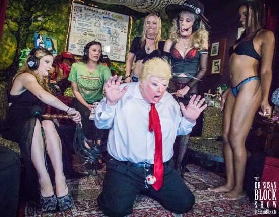 Spanking the Trumpus for expediting Global Warming and giving us Crying Kavanaugh. Photo: Jux Lii