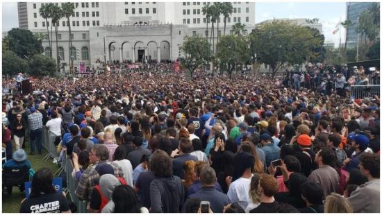 LA feels the Bern! Bernie gets the biggest crowds of any Democratic candidate, but the least MSM press. Wonder Why? 