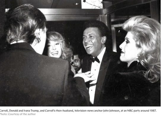 Here's tRump chatting with E. Jean Carroll whom he claims to have never met.
