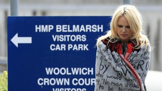 Pamela Anderson after visiting Julian Assange in "bondage" in Bellmarsh prison.