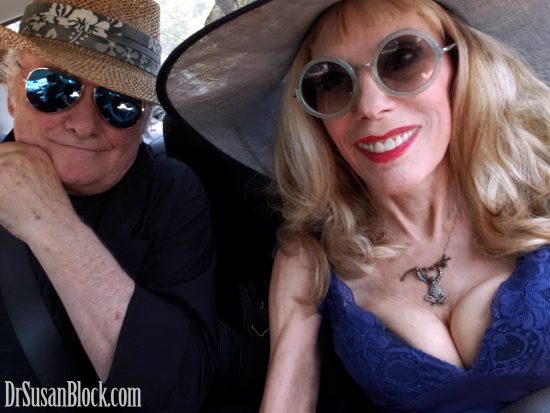 Max and Me in Our Blue Shades on Our Way to Pay Respects to Art. Photo: Selfie
