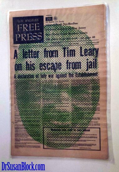 LA Free Press Cover featuring Dr. Timothy Leary, who was my guest on KFOX 93.5 FM back in 1989. Photo: Author
