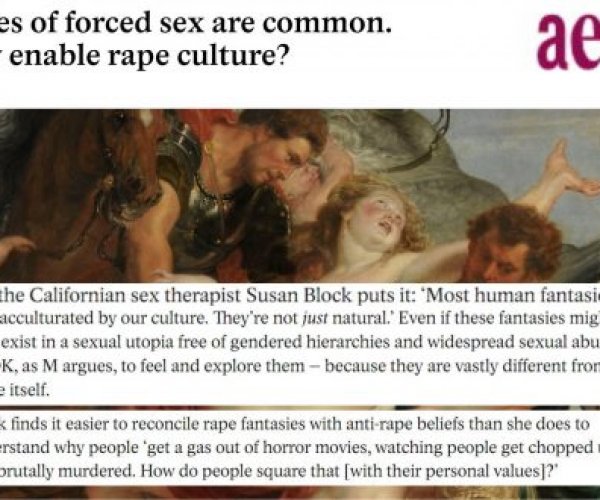 Fantasies of forced sex are common. Do they enable rape culture?