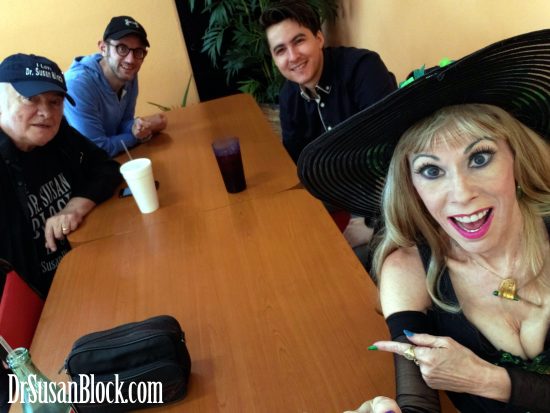 With the Bonoboville Brotherhood of Max, Luzer and Abe before the Find Sisterhood podcast. Photo: Selfie