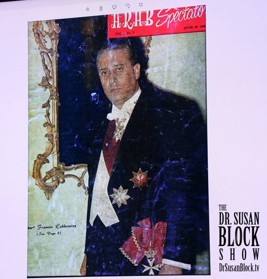 Prince Peter Lobkowicz wearing his princely finery on the cover of Arab Spectator. Photo: Yoel DeJesus