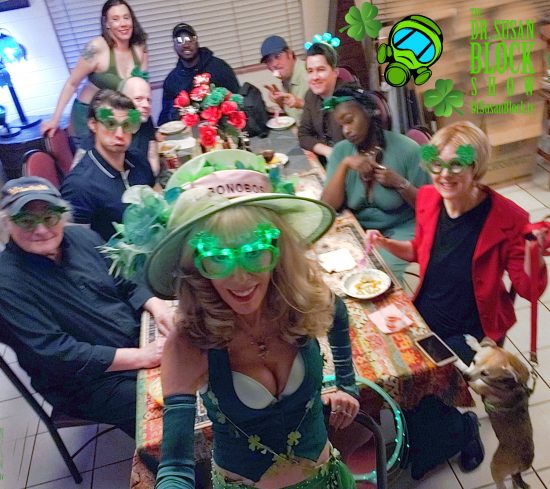 Irish Alien Gasmask Shepard's Pie & Corona Beer Post-Show Panic Party in Bonoboville. Photo: Selfie