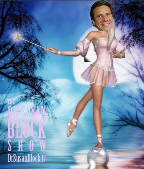 My vision of Chris Cuomo's hallucination of Andrew Cuomo in a "ballet outfit" waving his "wand" to make Chris' COVID-19 "go away."