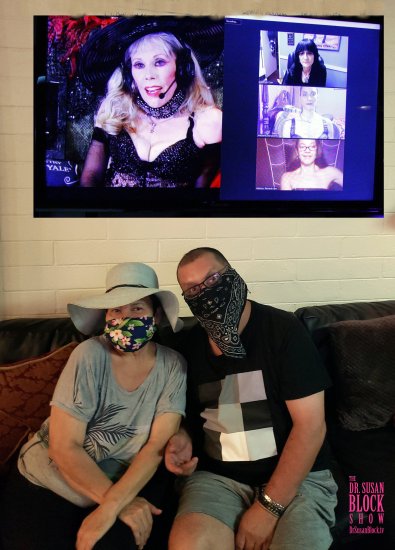 Masked Duet: Ana & Miguel watch the show. Photo: Harry Sapien